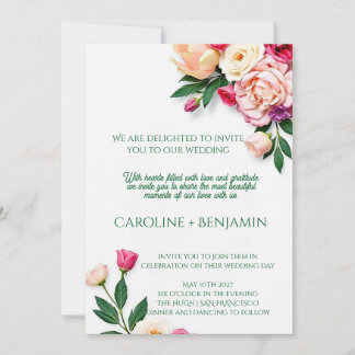 Elegant Vintage Wedding Invitation Card Kaart