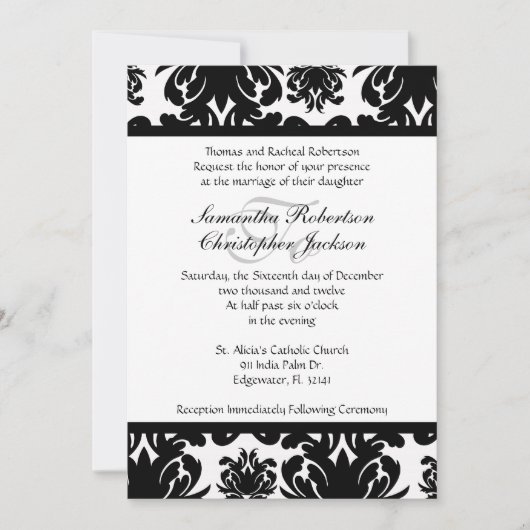 Elegant Vintage Wedding Invite Kaart (Voorkant)