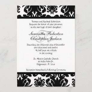 Elegant Vintage Wedding Invite Kaart