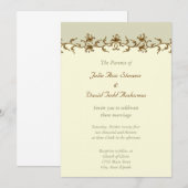 Elegant Vintage Wedding Kaart (Voorkant / Achterkant)