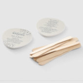 Elegant Vintage Wedding Program Hand Fan Handwaaier (Niet-gemonteerd)