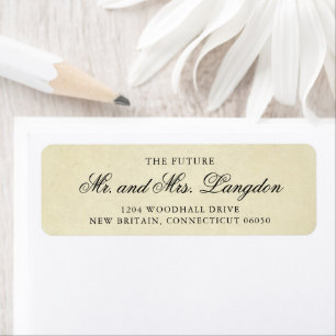 Elegant Vintage Wedding Return Address Etiket