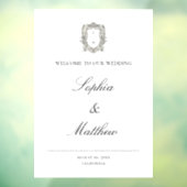 Elegant Vintage Wedding Welcome Sign Window Cling  Raamsticker (Vel 3)