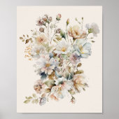 Elegant Vintage Wildflower Artwork Poster (Voorkant)
