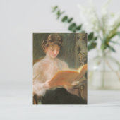 Elegant Vintage Woman Reading Teodor Axentowicz Briefkaart (Staand voorkant)