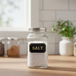 Elegant Vintage Zwart en Goud Voorraadlabel  Sticker