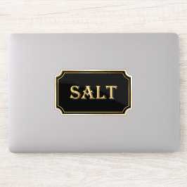 Elegant Vintage Zwart en Goud Voorraadlabel Sticker