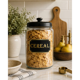 Elegant vintage zwart en gouden voorraadlabel  sticker