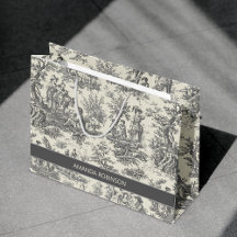 Elegant Vintage Zwart Wit Toile De Jouy Design