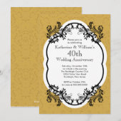 Elegant Vintagetrouwfeest Jubileumfeest Kaart (Voorkant / Achterkant)