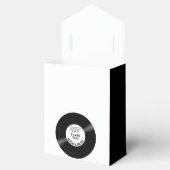 Elegant Vinyl Record Zwart & Wit Bedankdoosjes (Geopend)