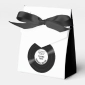 Elegant Vinyl Record Zwart & Wit Bedankdoosjes (Voorkant Zijde)