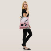 Elegant Viola Player Pink Floral Violist Music Tote Bag (Op model)