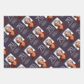 Elegant Violet 70 and Fabulous 70th Birthday Photo Inpakpapier Vel (Voorkant)