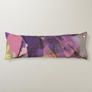 Elegant Violet Abstracte ventilator Lichaamskussen