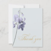 Elegant Violet and Mint Wedding Thank You Card Bedankkaart (Voorkant)