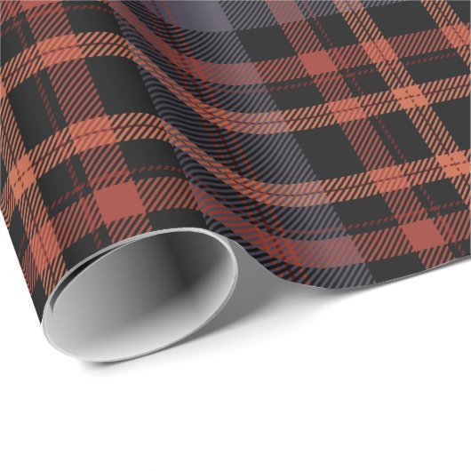 Elegant violet blauw | Orange | zwartplaagcontrole Cadeaupapier (Rol Hoek)