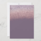Elegant Violet Blush Pink Ombre Glitter Sweet 16 Kaart (Achterkant)