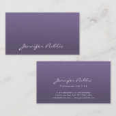 Elegant Violet Chic Professional Design Moderne Visitekaartje (Voorkant / Achterkant)