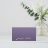Elegant Violet Chic Professional Design Moderne Visitekaartje (Staand voorkant)
