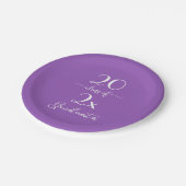 Elegant Violet Class of 2023 Afstuderen Typografie Papieren Bordje (Gekanteld)