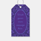 Elegant Violet Damask - aangepaste tekst Cadeaulabel (Voorkant)