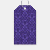 Elegant Violet  Damask - aangepaste tekst Cadeaulabel (Achterkant)