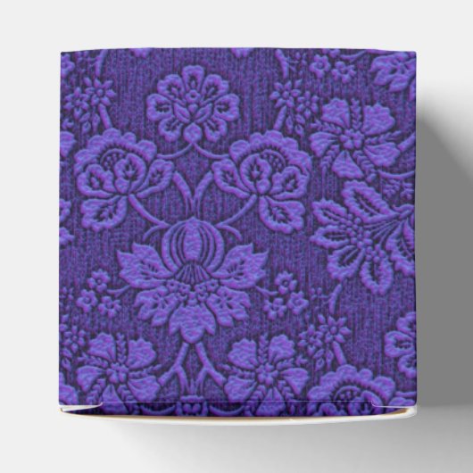 Elegant Violet Damask Bedankdoosjes (Bovenkant)