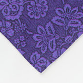 Elegant Violet  Damask Patroon Fleece Deken (Hoek)