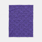 Elegant Violet Damask Patroon Fleece Deken (Voorkant)