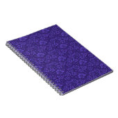 Elegant Violet Damask Patroon Notitieboek (Rechterzijde)