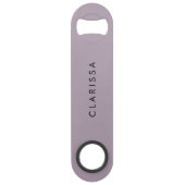 Elegant violet en zwart bruidsmeisje speed flessenopener (Achterkant)