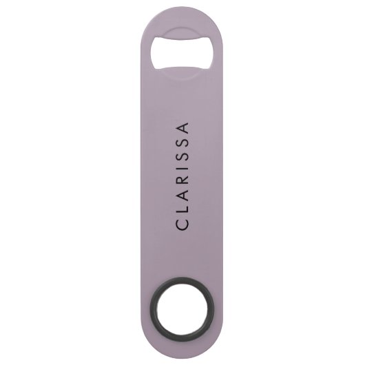 Elegant violet en zwart bruidsmeisje speed flessenopener (Achterkant)