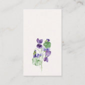 Elegant Violet Floral Display Shower Baby shower Informatiekaartje (Achterkant)