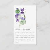 Elegant Violet Floral Display Shower Baby shower Informatiekaartje (Voorkant)