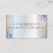 Elegant Violet Glitter Drift Professional Visitekaartje (Achterkant)