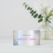 Elegant Violet Glitter Drift Professional Visitekaartje (Staand voorkant)