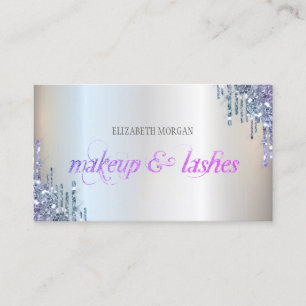 Elegant Violet Glitter Drift Professional Visitekaartje