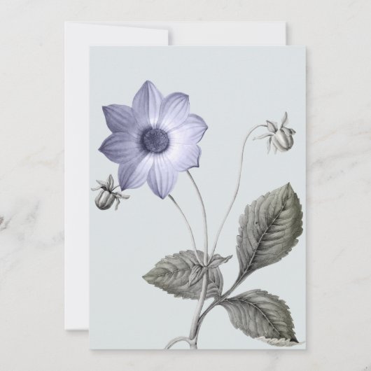 Elegant violet & gold hydrangea wedding invitation kaart (Achterkant)