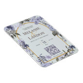 Elegant violet & gold hydrangea wedding invitation magneet (Rechterzijde)