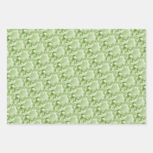 Elegant Violet, Green and Turquoise-kerstbal Inpakpapier Vel (Voorkant 2)