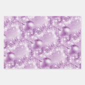 Elegant Violet, Green and Turquoise-kerstbal Inpakpapier Vel (Voorkant)