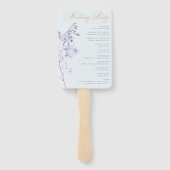 Elegant Violet & Mint Hydrangea Wedding Hand Fan Handwaaier (Achterkant)