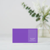 Elegant Violet Modern Professional Creative Chic Visitekaartje (Staand voorkant)