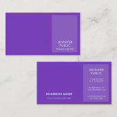 Elegant Violet Modern Professional Creative Chic Visitekaartje (Voorkant / Achterkant)