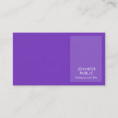 Elegant Violet Modern Professional Creative Chic Visitekaartje (Voorkant)