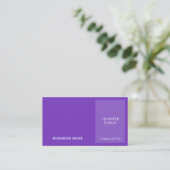 Elegant Violet Modern Professional Creative Chic Visitekaartje (Staand voorkant)
