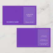 Elegant Violet Modern Professional Creative Chic Visitekaartje (Voorkant / Achterkant)