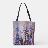 Elegant Violet Paars Lila Floral Tote Bag (Achterkant)