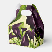 Elegant Violet Paarse Calla Lilies Wedding Bedankdoosjes (Achterkant)